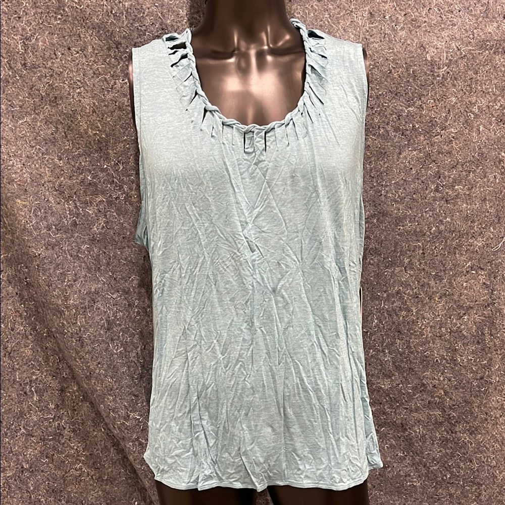 NEW Shape ActiveWear WOMENS 2X Stone Blue Heather Sleeveless Tank Top Shirt